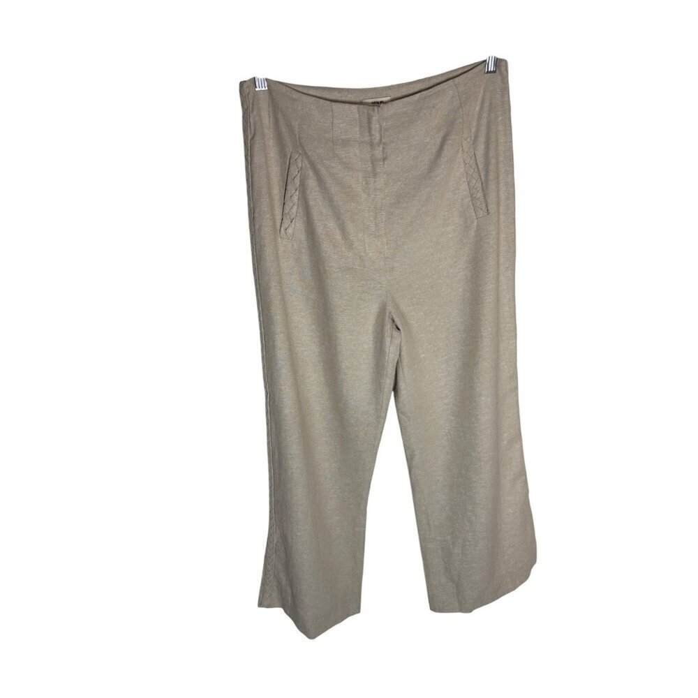Jason Wu Linen Wide Leg Beige Pants-sz 6